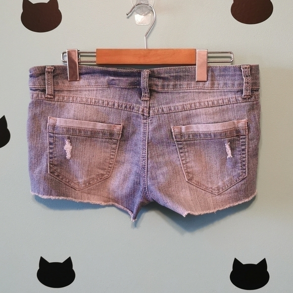 Blue Asphalt Jean Shorts Distressed 7 - Picture 2 of 5